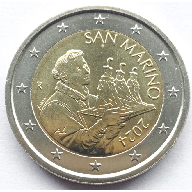 Awers monety San Marino 2 euro 2024