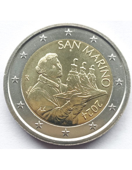 Awers monety San Marino 2 euro 2024