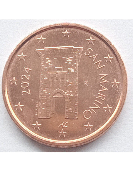 Awers monety San Marino 2 Eurocent 2024
