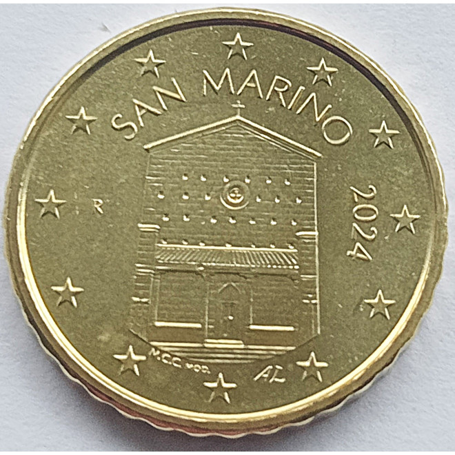 Awers monety San Marino 10 Eurocentów 2024