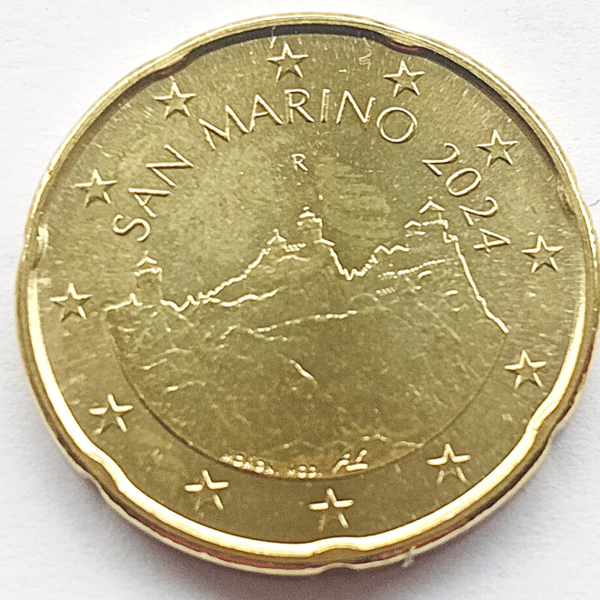 Awers monety San Marino 20 Eurocentów 2024