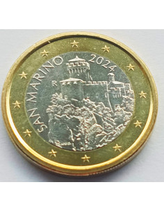 Awers monety San Marino 1 Euro 2024