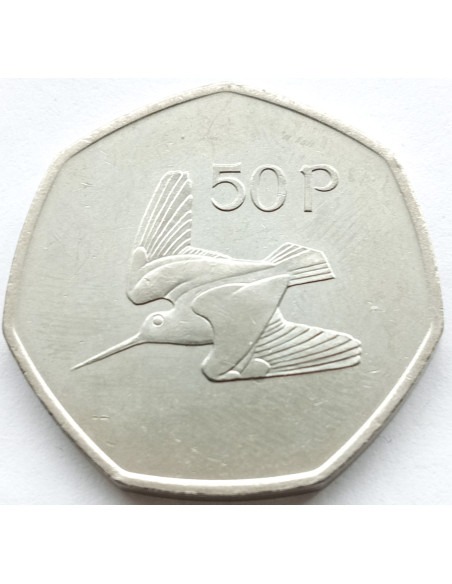 Moneta Irlandia 50 pensów 1970