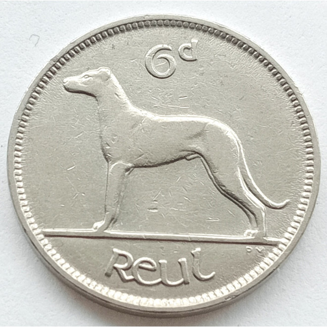 Moneta Irlandia 6 Pensów 1928