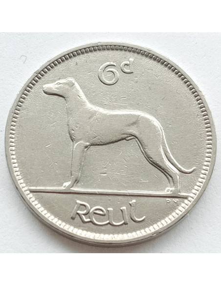 Moneta Irlandia 6 Pensów 1928