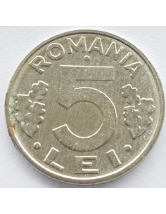 Awers monety Rumunia 5 lei 1995 Republika Rumunii 2