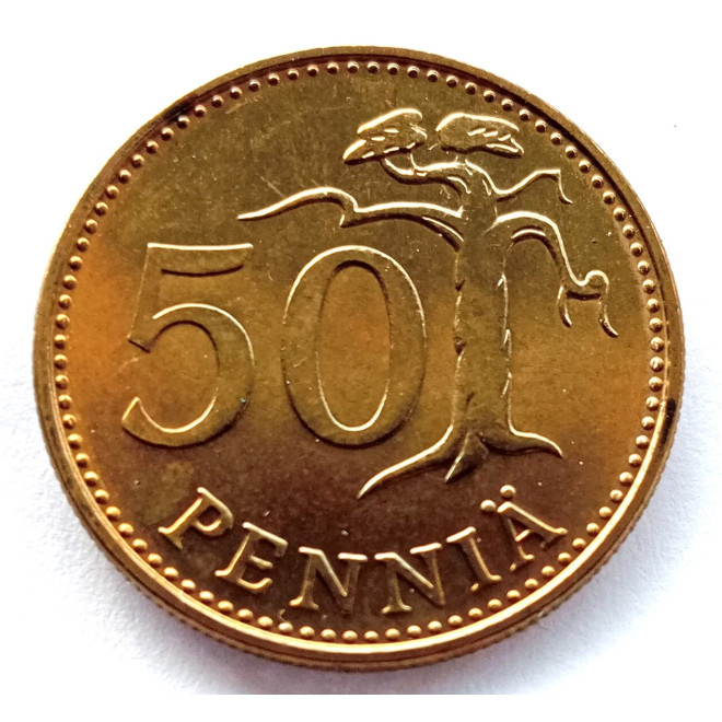Moneta Finlandia 50 Penni 1985