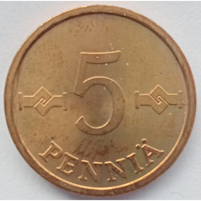 Moneta Finlandia 5 Penni 1985