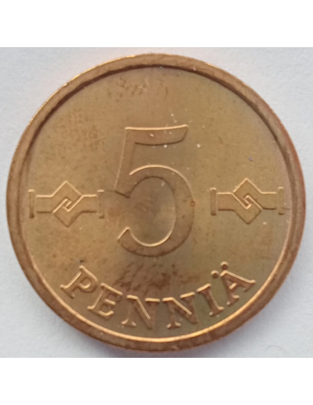Moneta Finlandia 5 Penni 1985