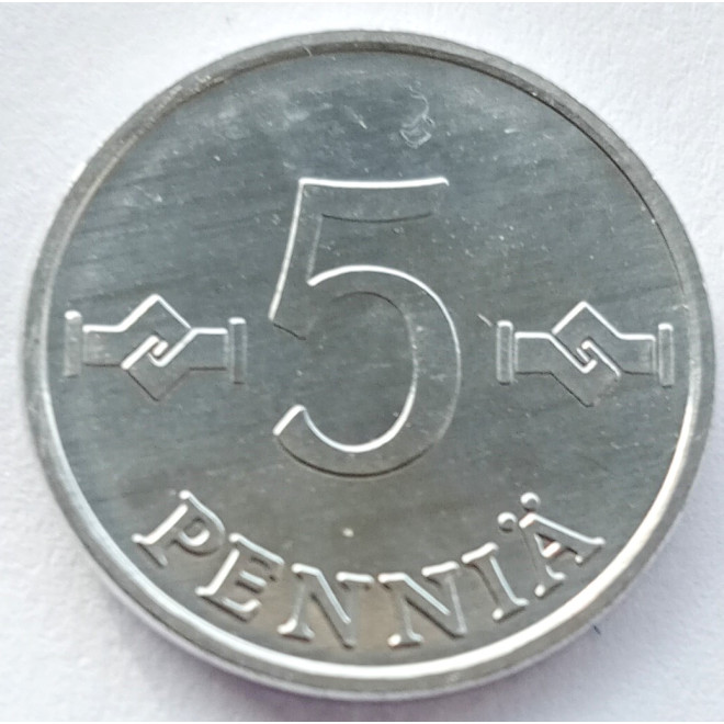 Moneta Finlandia 5 Penni 1985