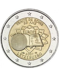 Awers monety Luksemburg 2 euro 2007 50lecie Traktatu Rzymskiego Luksemburg