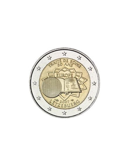 Awers monety Luksemburg 2 euro 2007 50lecie Traktatu Rzymskiego Luksemburg