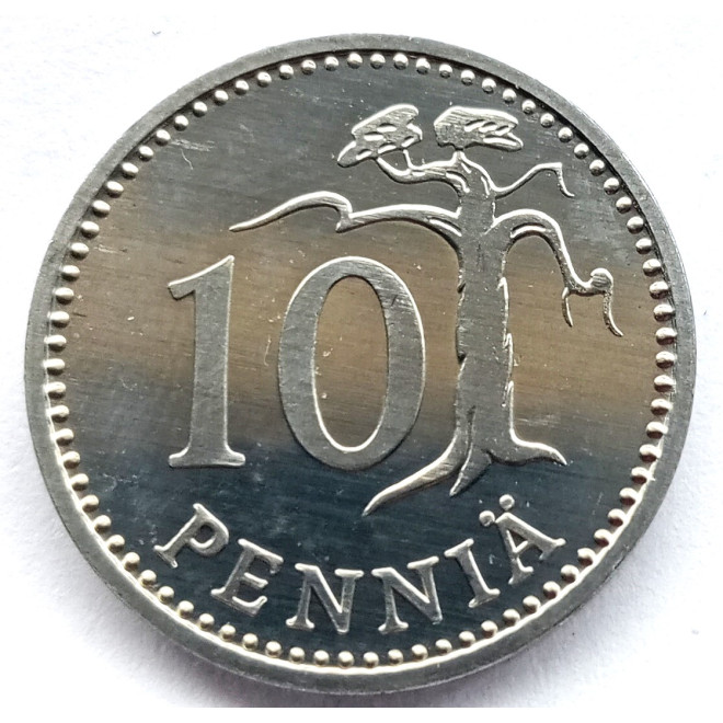 Moneta Finlandia 10 Penni 1985