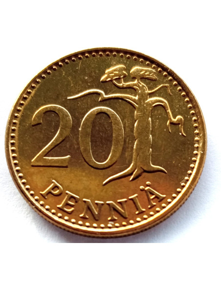 Moneta Finlandia 20 Penni 1985