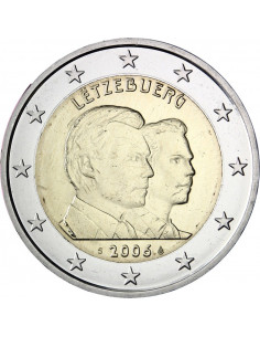 Awers monety Luksemburg 2 euro 2006 25 urodziny dziedzicznego Wielkiego Księcia Luksemburga Wilhelma