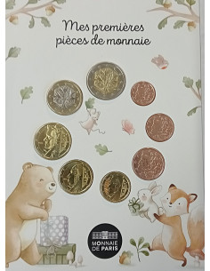 Awers monety Francja zestaw monet 1 cent do 2 euro 2025
