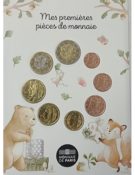 Awers monety Francja zestaw monet 1 cent do 2 euro 2025