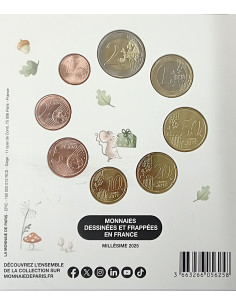 Awers monety Francja zestaw monet 1 cent do 2 euro 2025 2