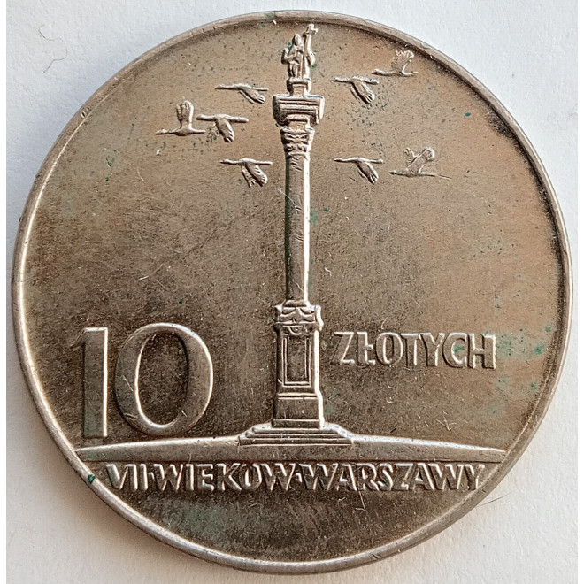 Moneta 10 Złotych 1965 Kolumna Zygmunta