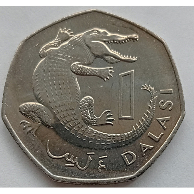 Moneta Gambia 1 Dalasi 1987