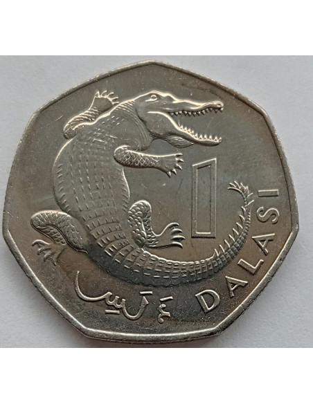 Moneta Gambia 1 Dalasi 1987