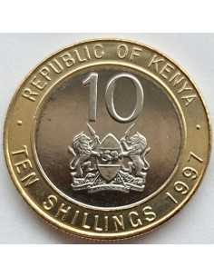 Moneta Kenia 10 Szylingów 1997 2