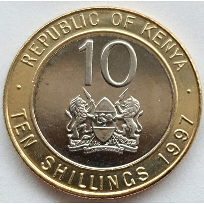 Moneta Kenia 10 Szylingów 1997