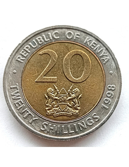 Moneta Kenia 20 Szylingów 1998