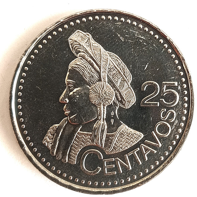 Moneta Gwatemala 25 Centavo 2000