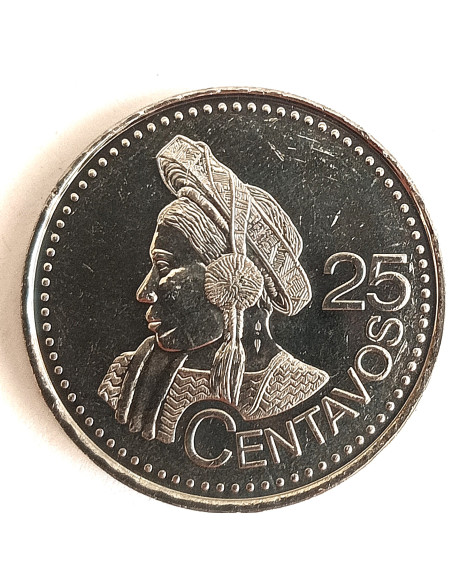 Moneta Gwatemala 25 Centavo 2000