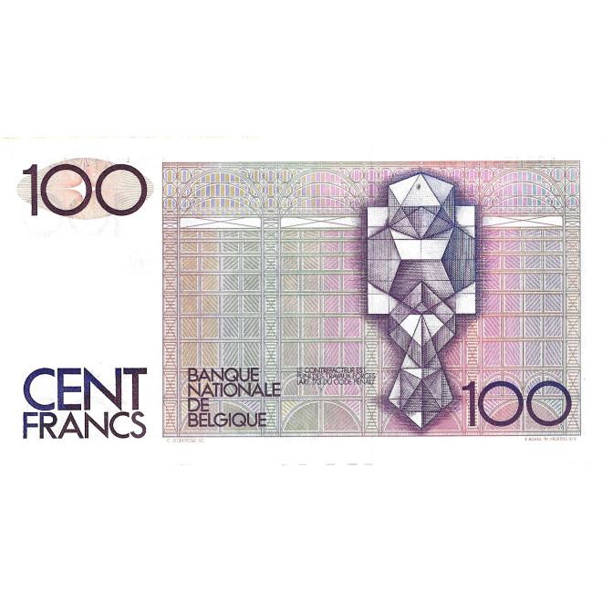 Banknot Belgia 100 Frank 1986 - UNC