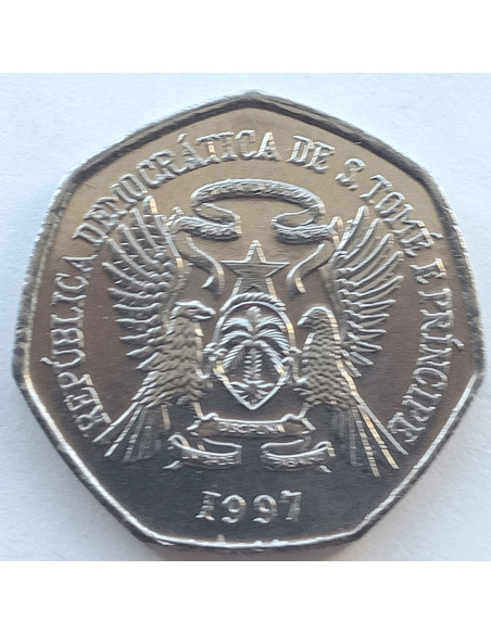 Moneta Wyspy Świętego Tomasza i Książęca 50 Escudo 1970  500 rocznica odkrycia