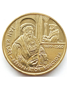 Moneta 2 zł 1999 - 500. rocznica urodzin Jana Łaskiego