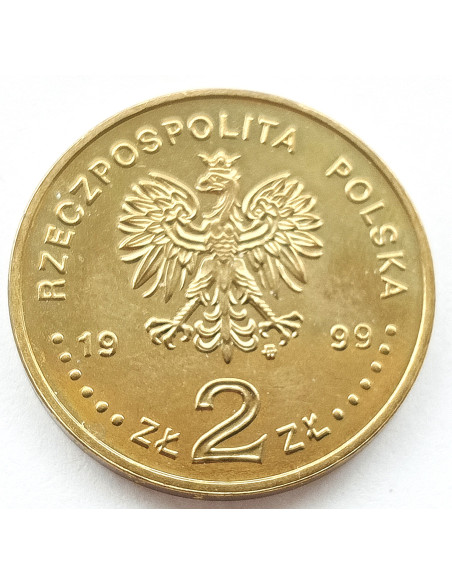 Moneta 2 zł 1999 - 500. rocznica urodzin Jana Łaskiego