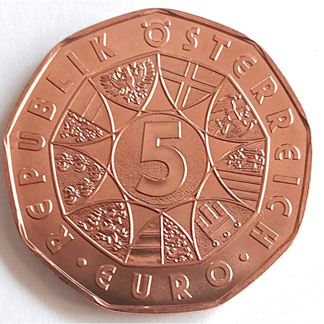Moneta Austria 5 Euro 2005