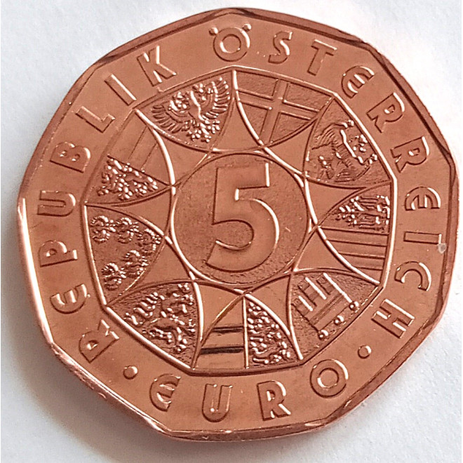 Moneta Austria 5 Euro 2005
