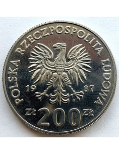 Moneta 200 Złotych 1987 Mistrzostwa Europy w Piłce Nożnej 1988 /próba/ 2
