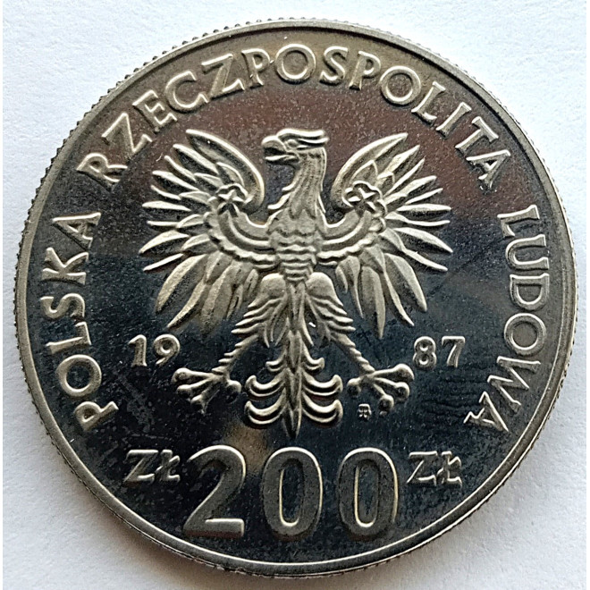 Moneta 200 Złotych 1987 Mistrzostwa Europy w Piłce Nożnej 1988 /próba/