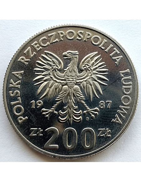 Moneta 200 Złotych 1987 Mistrzostwa Europy w Piłce Nożnej 1988 /próba/