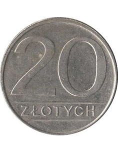 Awers monety 20 Złotych 1988 2