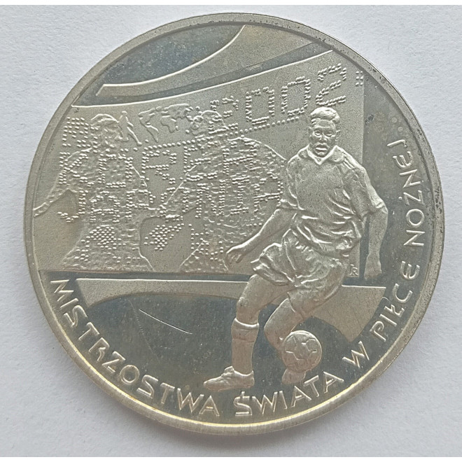 Moneta 10 Złotych 2002 Mundial Korea/Japonia 2002 /piłkarz/