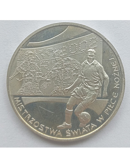 Moneta 10 Złotych 2002 Mundial Korea/Japonia 2002 /piłkarz/