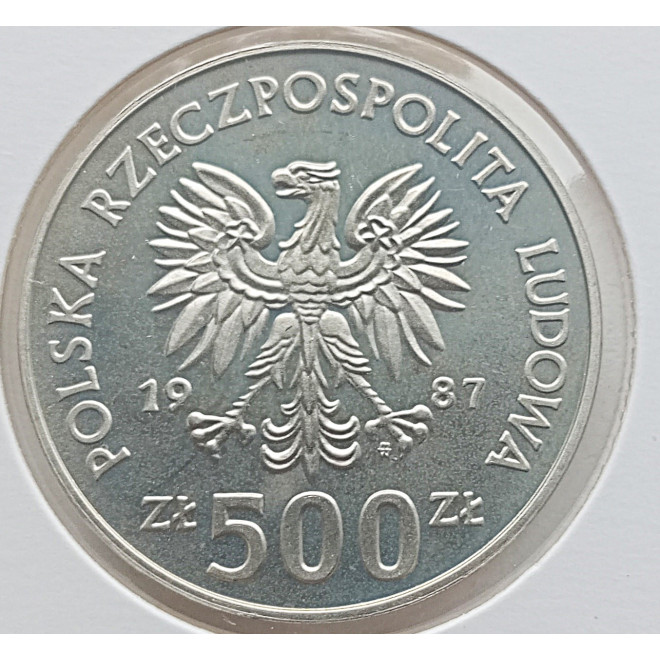 Moneta 500 Złotych 1987 XXIV Letnie Igrzyska Olimpijskie, Seul 1988