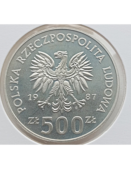 Moneta 500 Złotych 1987 XXIV Letnie Igrzyska Olimpijskie, Seul 1988