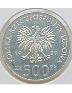 Moneta 500 Złotych 1987 XXIV Letnie Igrzyska Olimpijskie, Seul 1988 2