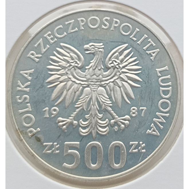 Moneta 500 Złotych 1987 XXIV Letnie Igrzyska Olimpijskie, Seul 1988