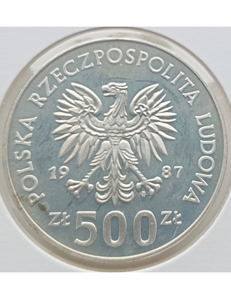 Moneta 500 Złotych 1987 XXIV Letnie Igrzyska Olimpijskie, Seul 1988