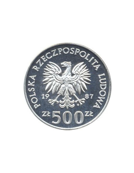 Moneta 500 Złotych 1987 XXIV Letnie Igrzyska Olimpijskie, Seul 1988