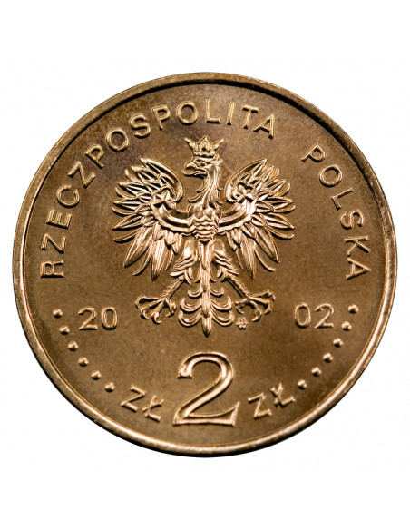 Rewers monety 2 zł 2002 Polscy podróżnicy i badacze: Bronisław Malinowski 18841942