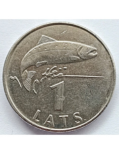 Moneta Łotwa 1 Łat 2010 Podkowa (w górę)